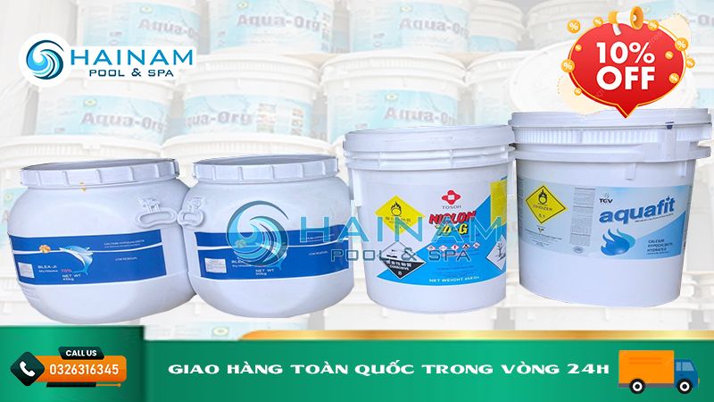 C&aacute;c loại h&oacute;a chất bể bơi v&agrave; c&aacute;ch sử dụng